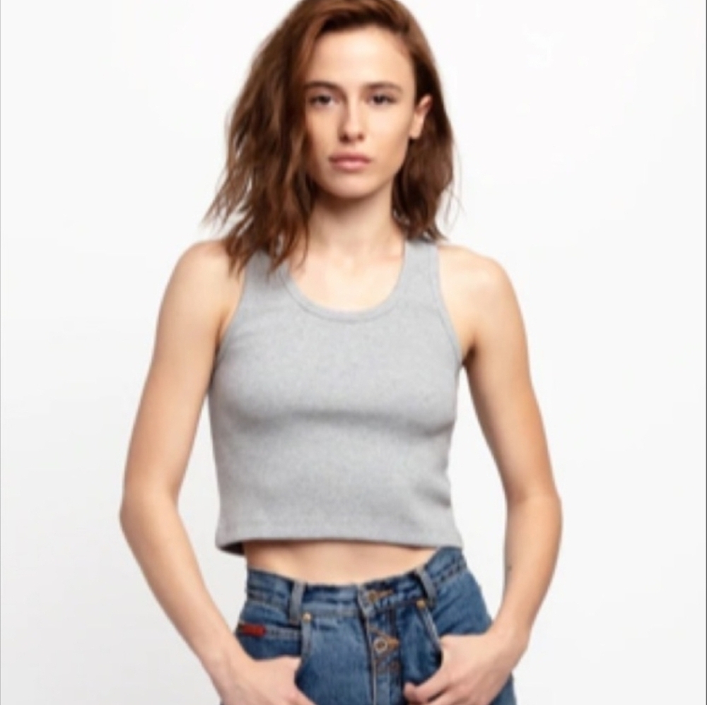 x Karla | The Crop Tank In Grey Size Small NWT